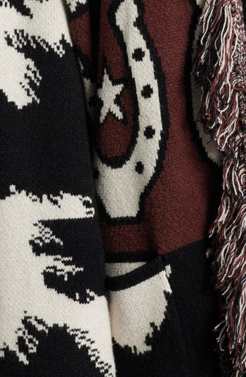 Howdy Cowboy Jacquard Longline Cardigan