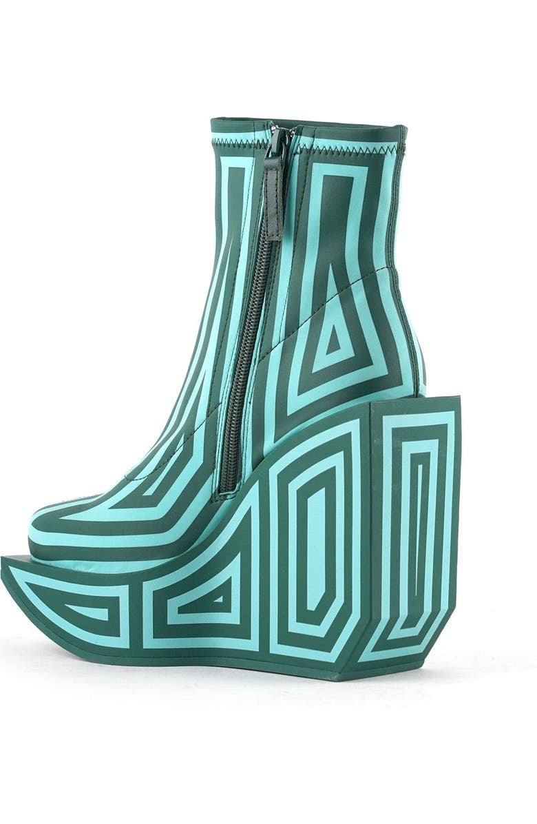 United Nude Wa Platform Bootie, Alternate, color, Emerald