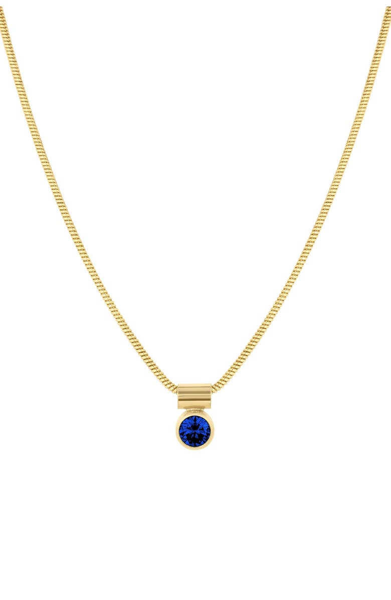 Set & Stones Ellie Birthstone Necklace, Main, color, Gold / September