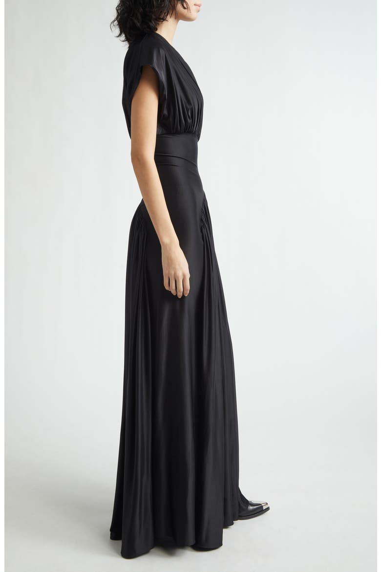 Asymmetric Waist Panel Dress, Alternate, color, BLACK
