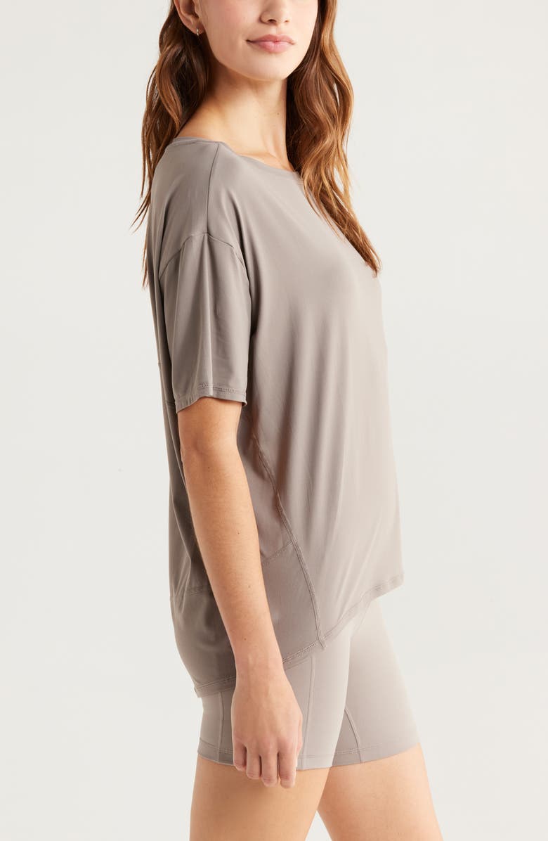Zella Equilibrium Cocoon T-Shirt, Alternate, color, Grey Rock