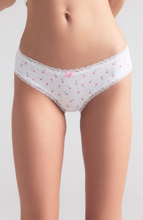 Lightweight Cotton Lace Trim Briefs (Regular 
Plus)