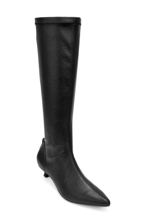 Richie Faux Leather Knee High Boot