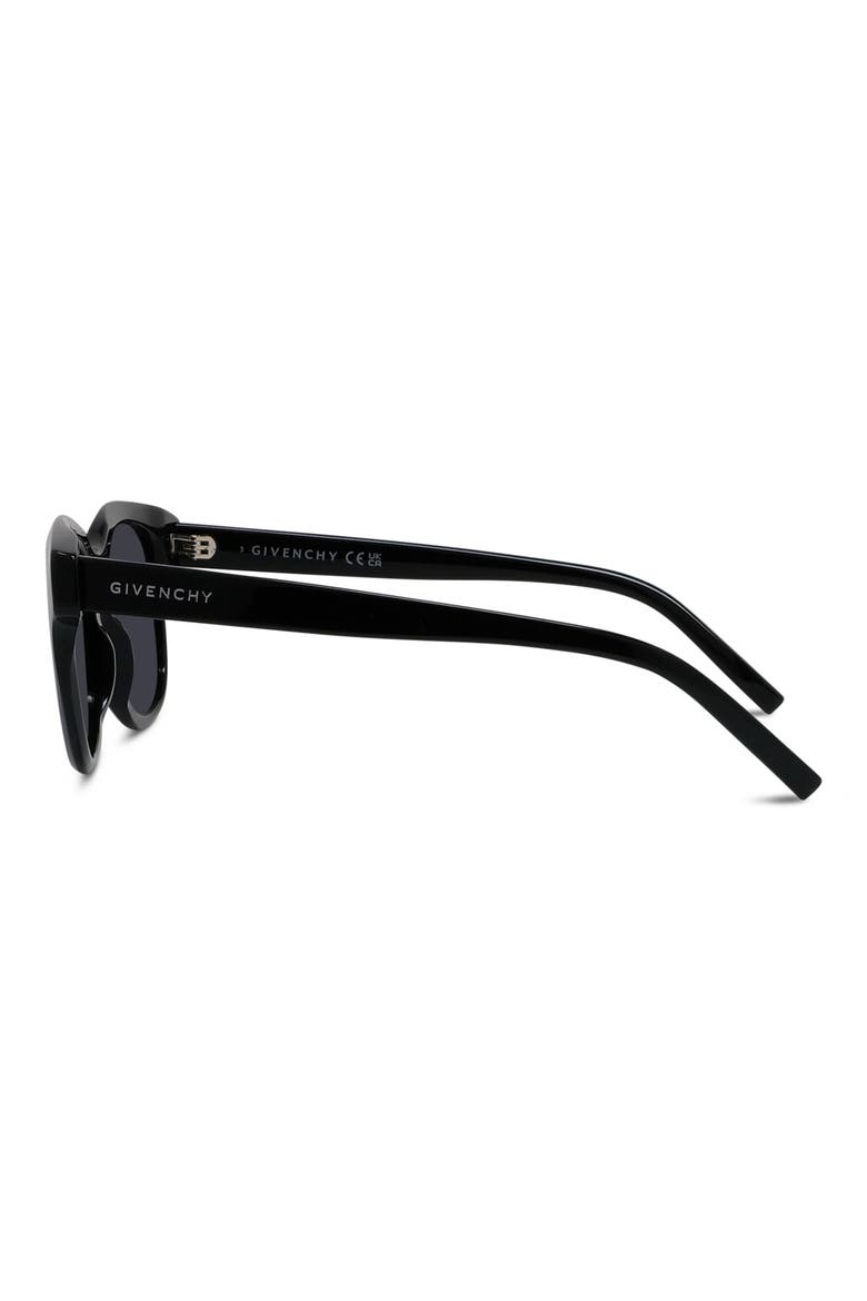49mm City Geometric Sunglasses, Alternate, color, SHINY BLACK / SMOKE