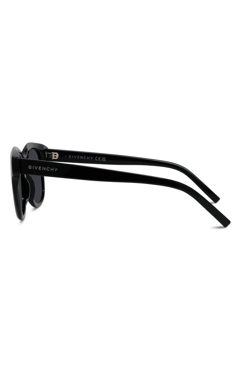 Givenchy 49mm City Geometric Sunglasses, Alternate, color, Shiny Black / Smoke