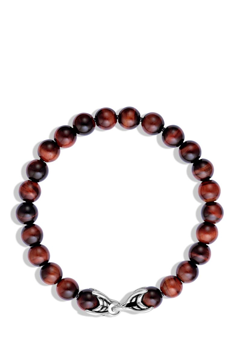 David Yurman Spiritual Beads Red Tigers Eye Bracelet, Alternate, color, 