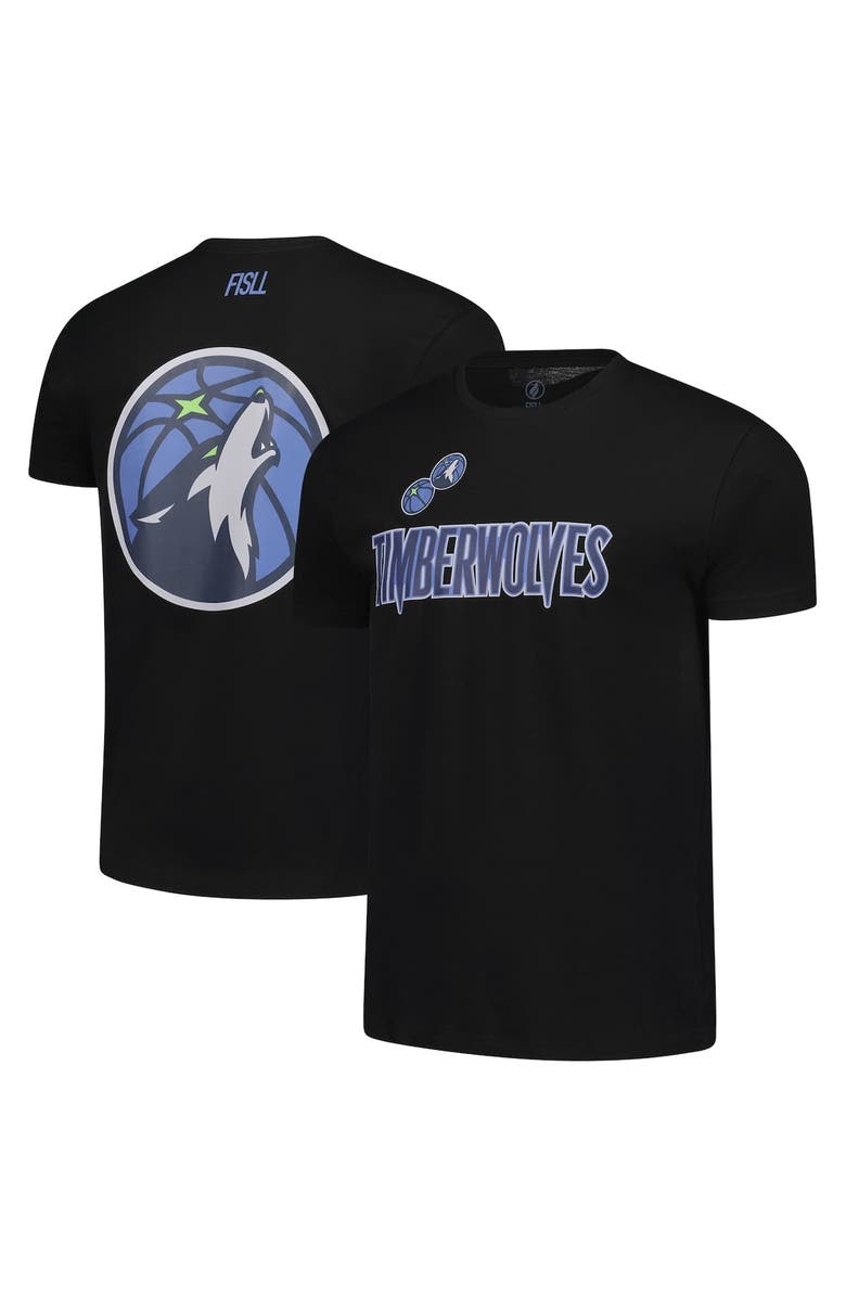 FISLL Unisex FISLL Black Minnesota Timberwolves Oversize Logo T-Shirt, Alternate, color, Black