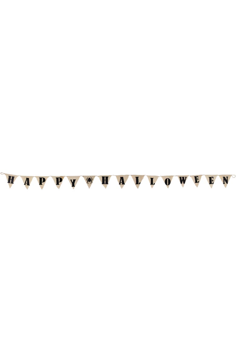 Northlight LED Lighted Happy Halloween Burlap Banner - 18.75", Main, color, 