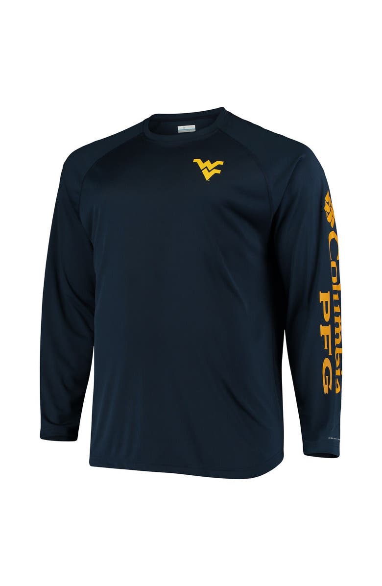 Columbia Men's Columbia Navy West Virginia Mountaineers Big & Tall Terminal Tackle Long Sleeve Omni-Shade T-Shirt, Alternate, color, 
