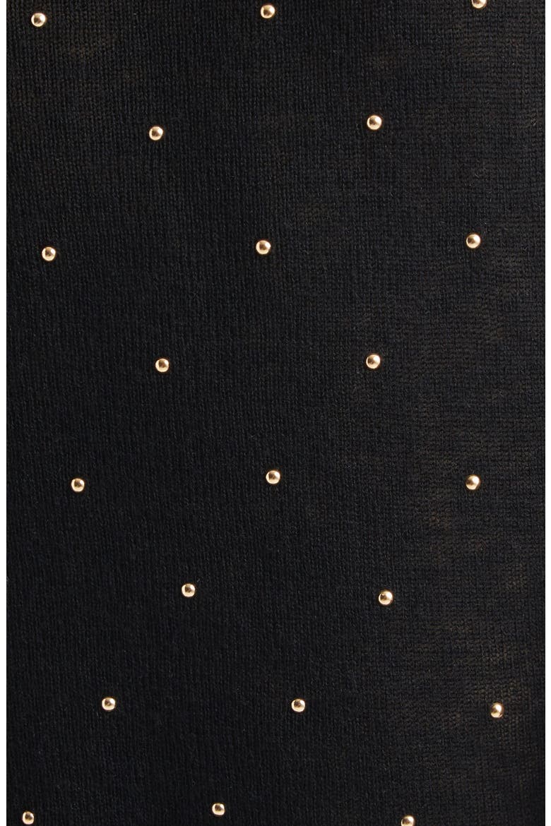 Studded Wool Sweater, Alternate, color, BLACK