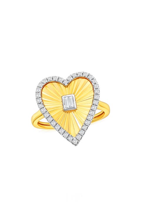 Cubic Zirconia Heart Ring