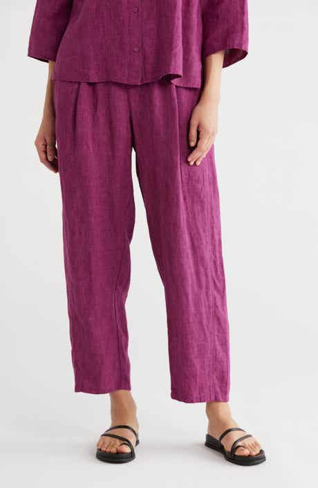Organic Linen Cropped Lantern Pants
