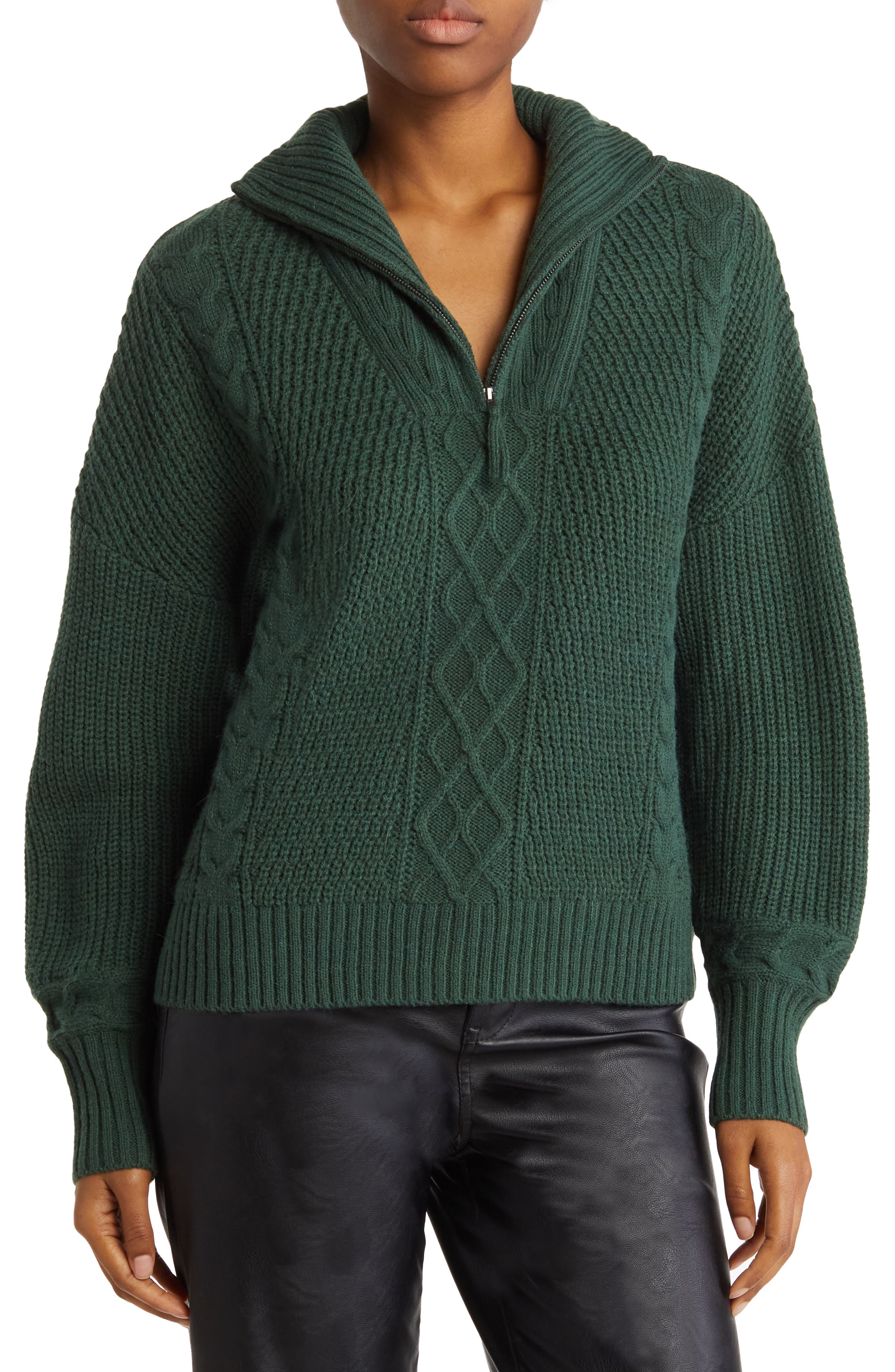 360 CASHMERE Caprice Cable Knit Cashmere Sweater (Women) | Nordstromrack
