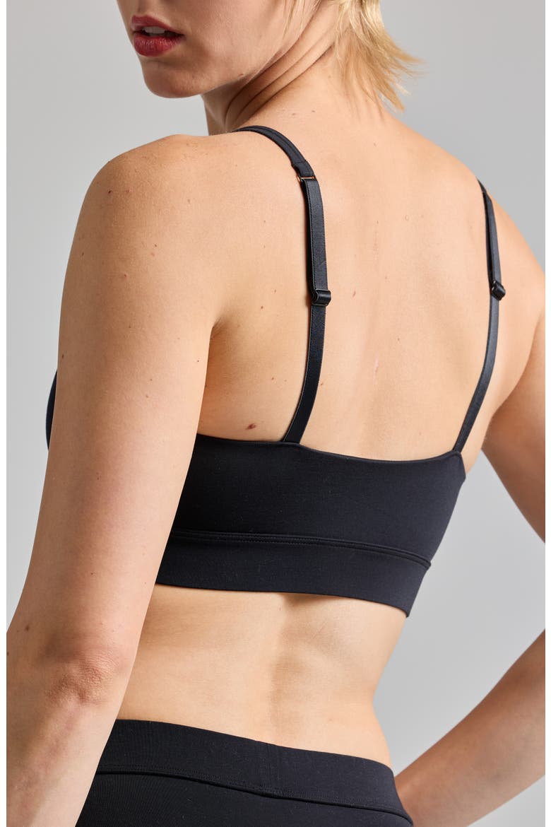 Luxe Icon Stretch Modal Adjustable Bralette, Alternate, color, BLACK