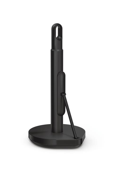 tension arm paper towel holder