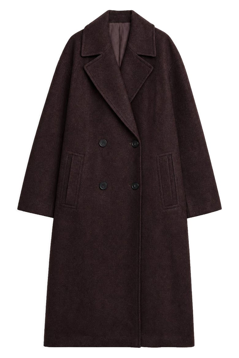 Ariane Double Breasted Coat, Alternate, color, FIG