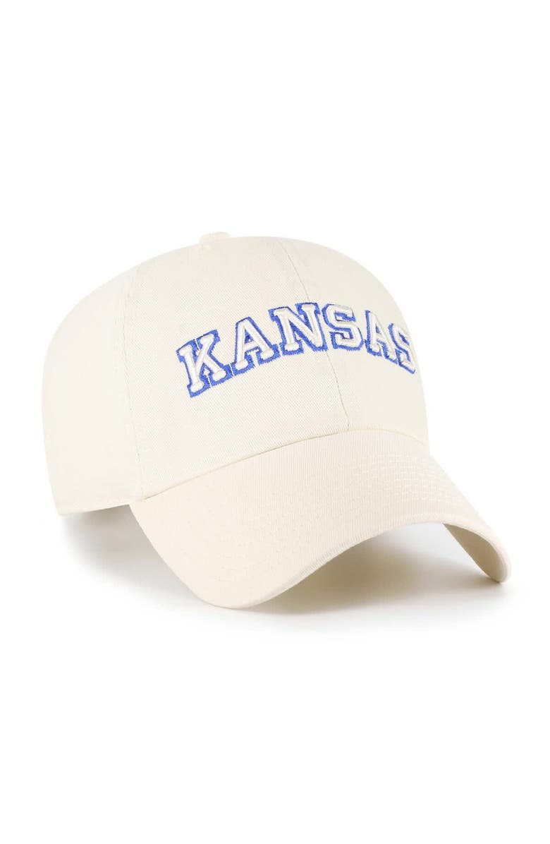 '47 Men's '47 Sand Kansas Jayhawks Vault Clean Up Adjustable Hat, Alternate, color, Sand