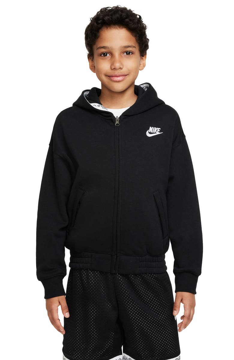 Nike Kids' Culture of Basketball Dri-FIT Zip-Up Graphic Hoodie, Main, color, 