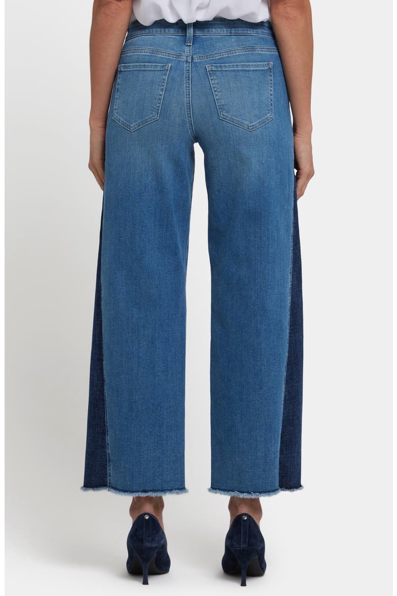 Teresa Contrast Panel Wide Leg Jeans, Alternate, color, AVENUE BLUE