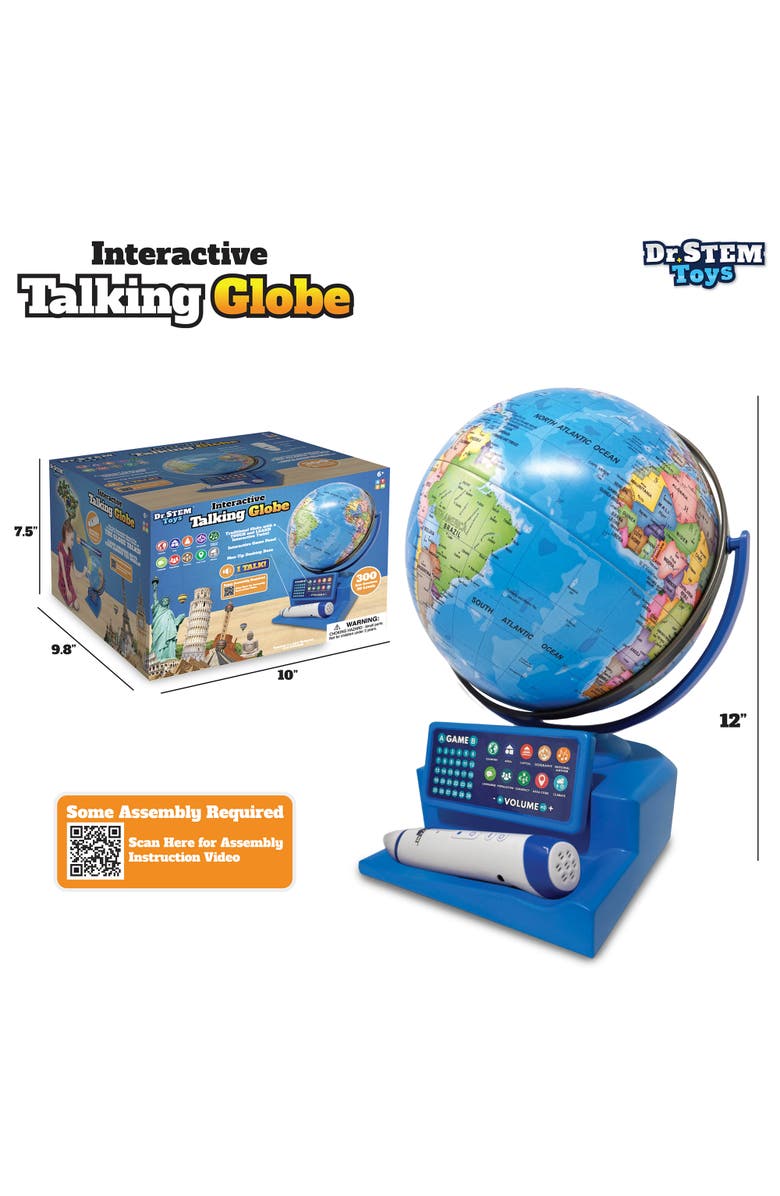 Dr. STEM Toys Interactive Talking Globe Touch and Learn, Alternate, color, Multicolored