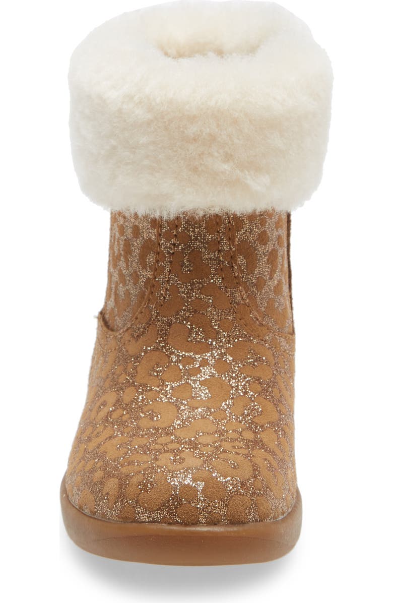UGG<sup>®</sup> UGG Jorie II Glitter Leopard Genuine Shearling Boot, Alternate, color,
