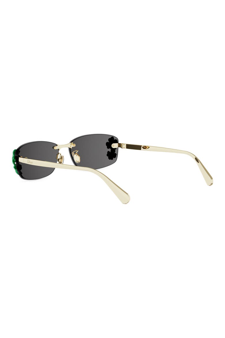 'DiorClover S1U Rectangular Sunglasses, Alternate, color, SHINY GOLD DH / SMOKE