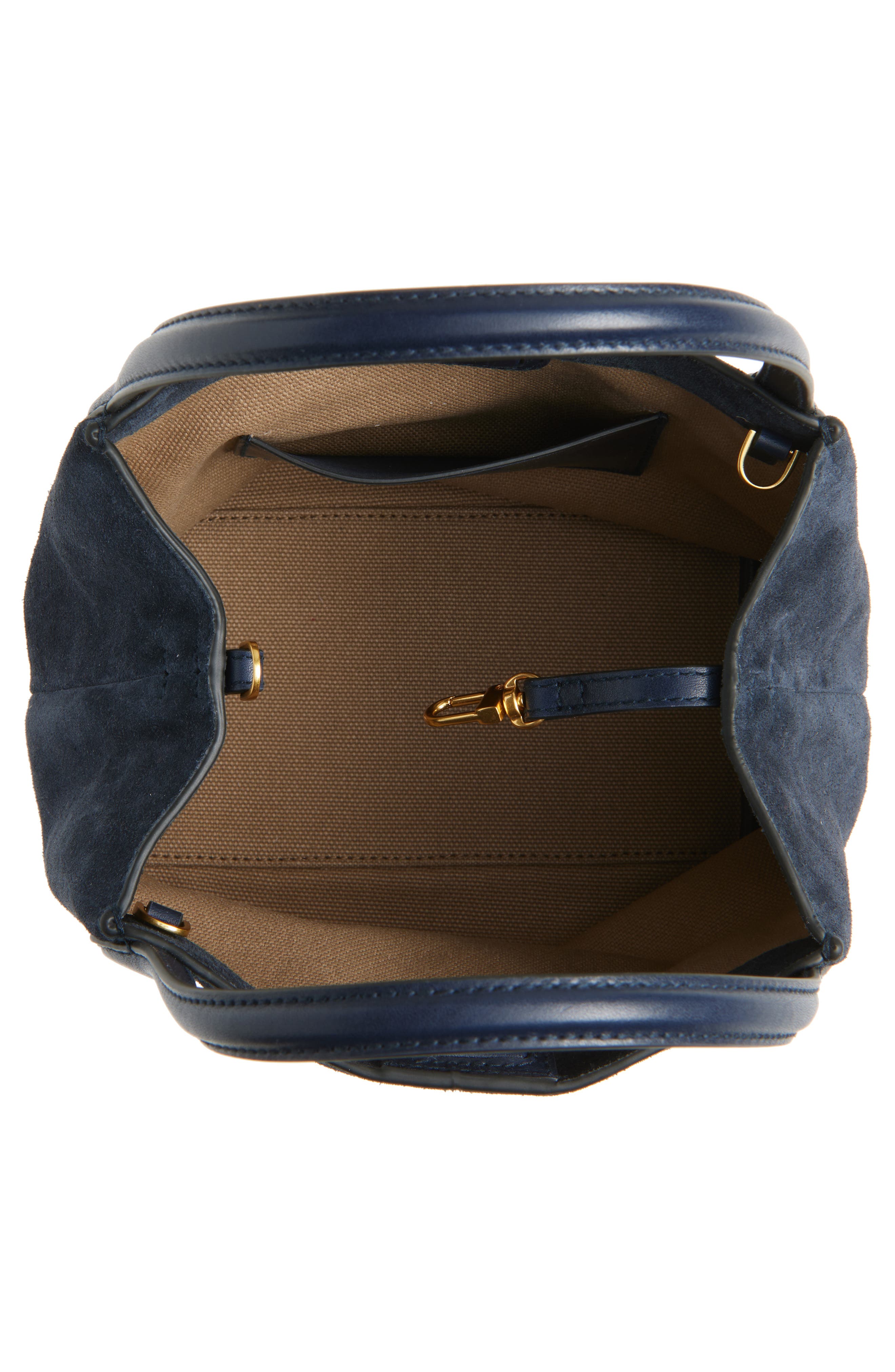 The Mini Suede Shopper Tote (Nordstrom Exclusive), Alternate, color, DEEP INDIGO