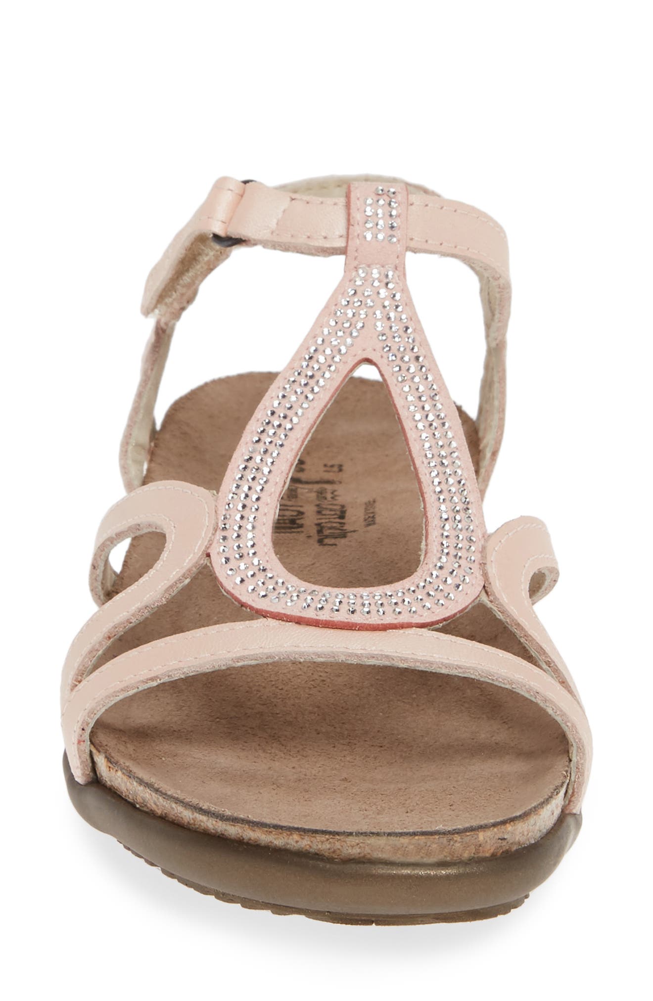 Tamara Studded Strappy Sandal, Alternate, color, PEARL ROSE LEATHER