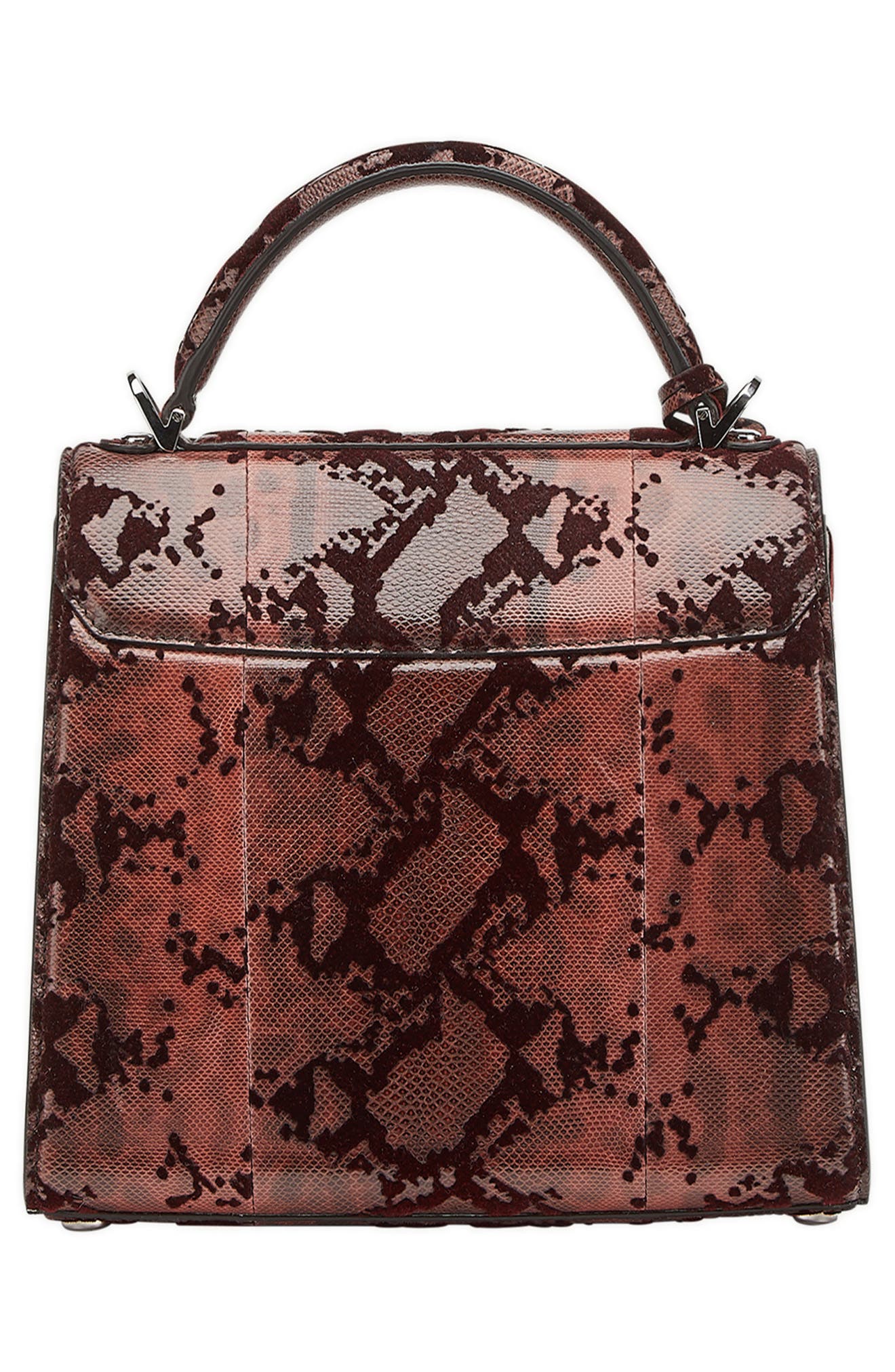 FERRAGAMO Salvatore Ferragamo Boxyz Genuine Snakeskin Satchel, Alternate, color, 