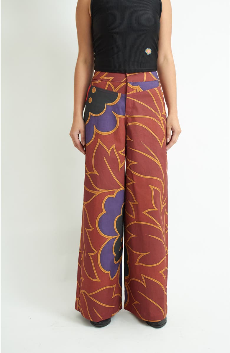 Florencia Davalos Coco Pant, Main, color, Green Garden / Brown Floral