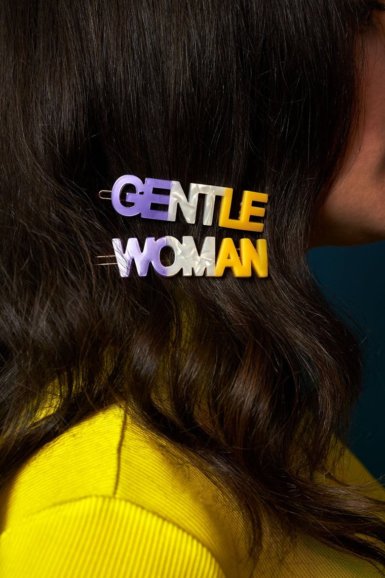 Gentlewomans Agreement Hair Clip Set in Purple, Alternate, color, Purple