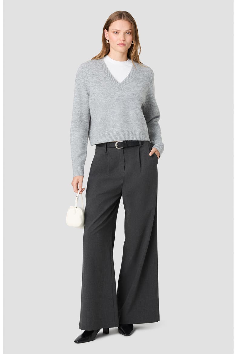 Suzie V-Neck Sweater, Alternate, color, GREY