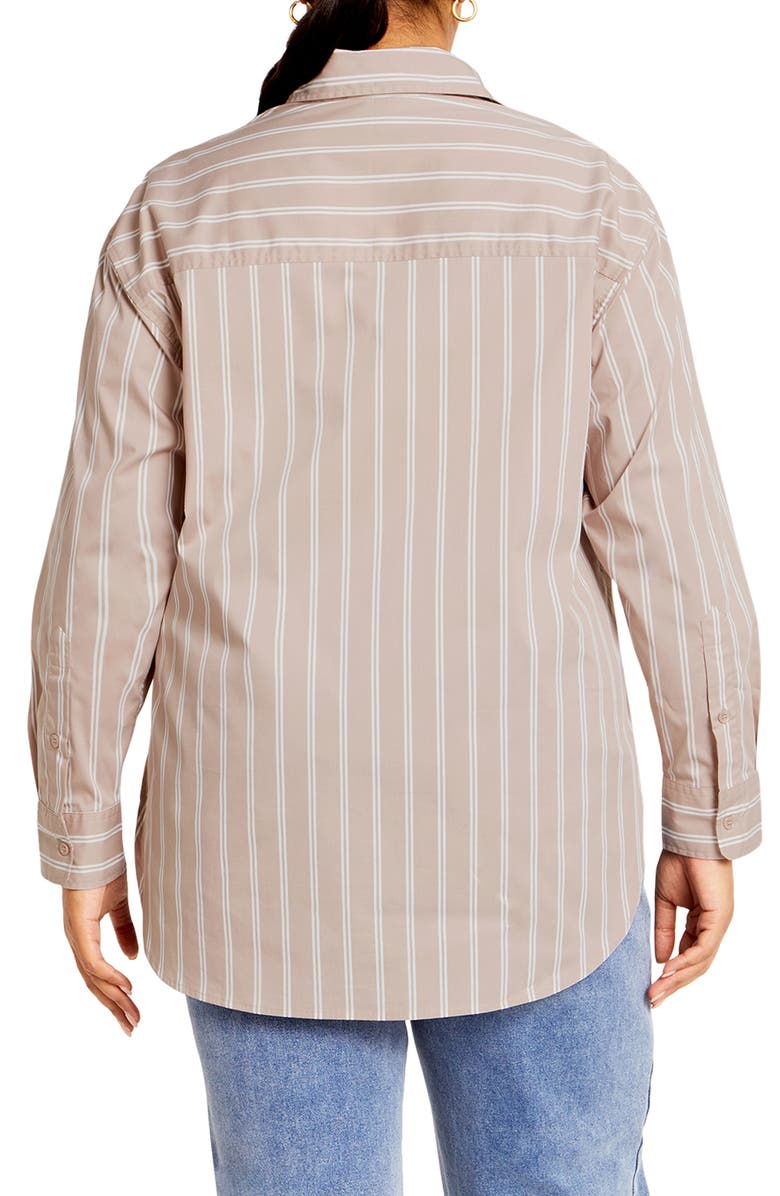 City Chic Celine Stripe Shirt, Alternate, color, 