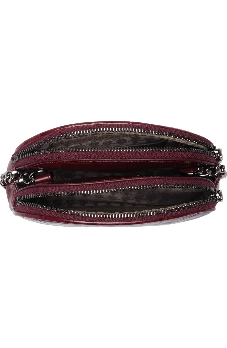 KARL LAGERFELD PARIS Croc Embossed Leather Crossbody Bag, Alternate, color,