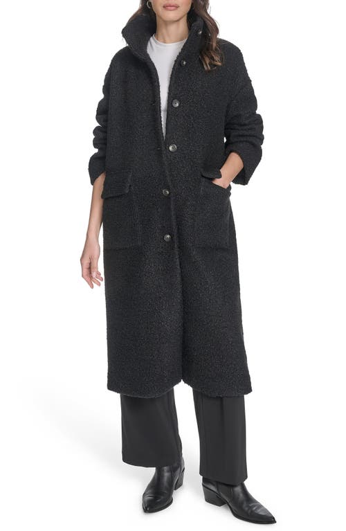 Levi's Bouclé Longline Cocoon Car Coat In Black