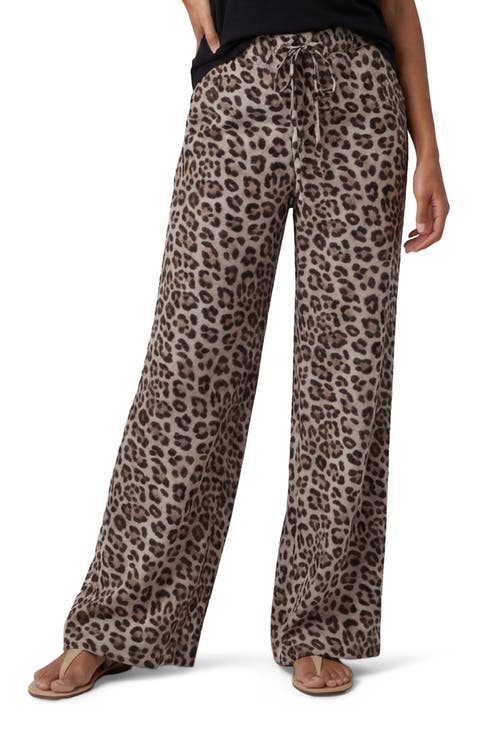 Leopard Womens Wide-leg Pant