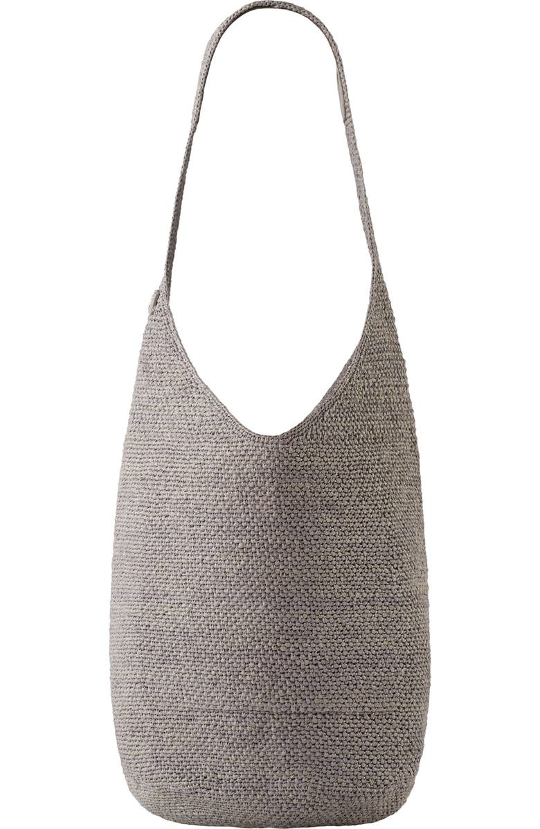 Helen Kaminski Small Rafia Sac Bucket Bag, Main, color, Eclipse Melange/ Grey