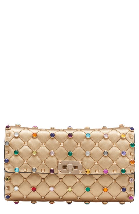 Rockstud Quilted Leather Shoulder Bag