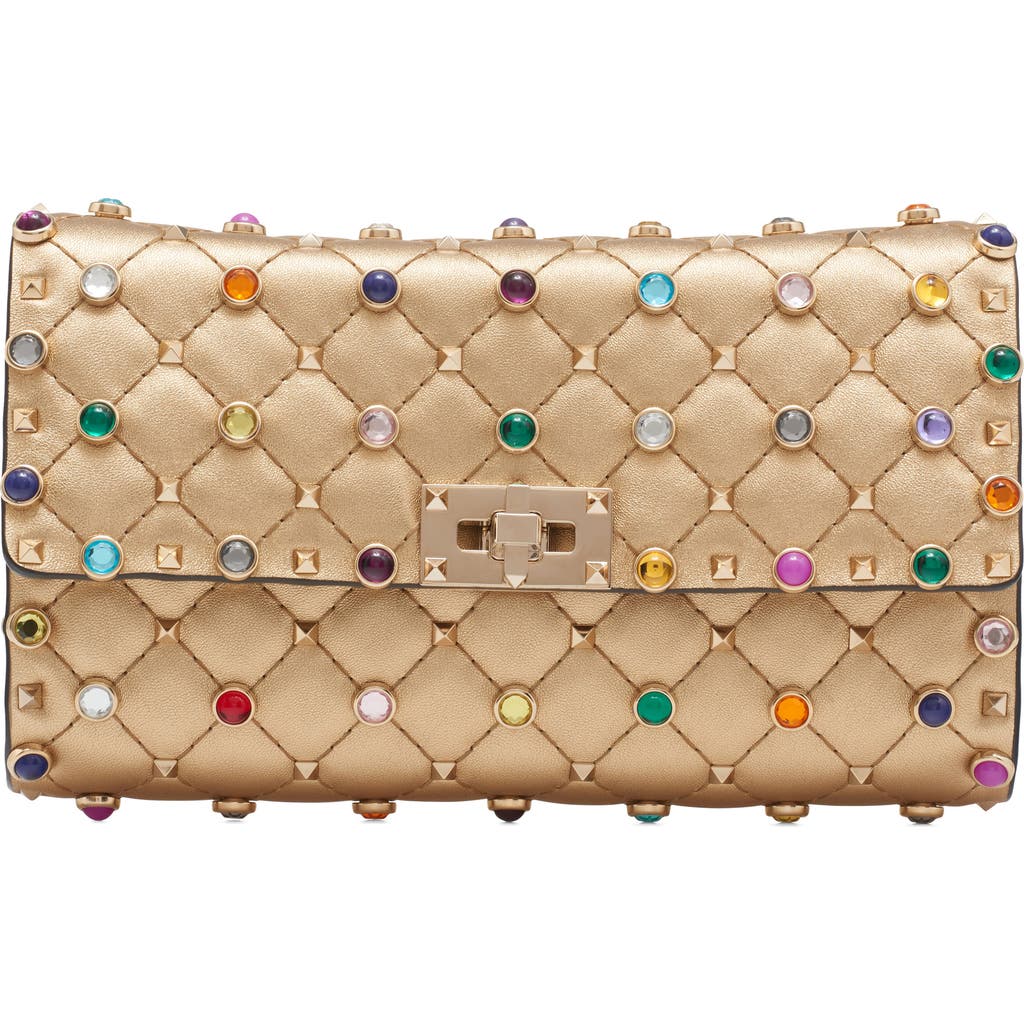 Valentino Garavani Rockstud Quilted Leather Shoulder Bag In Multi