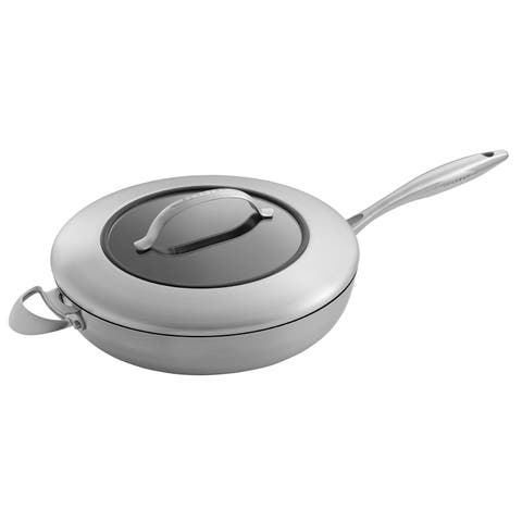CTX 12.75 Inch Nonstick Saute Pan with Lid, Stainless Steel