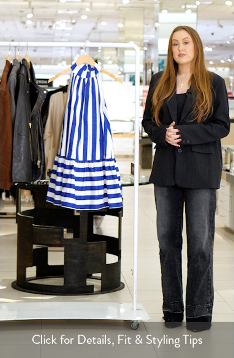 Stripe Halter Sleeveless Minidress, sales video thumbnail