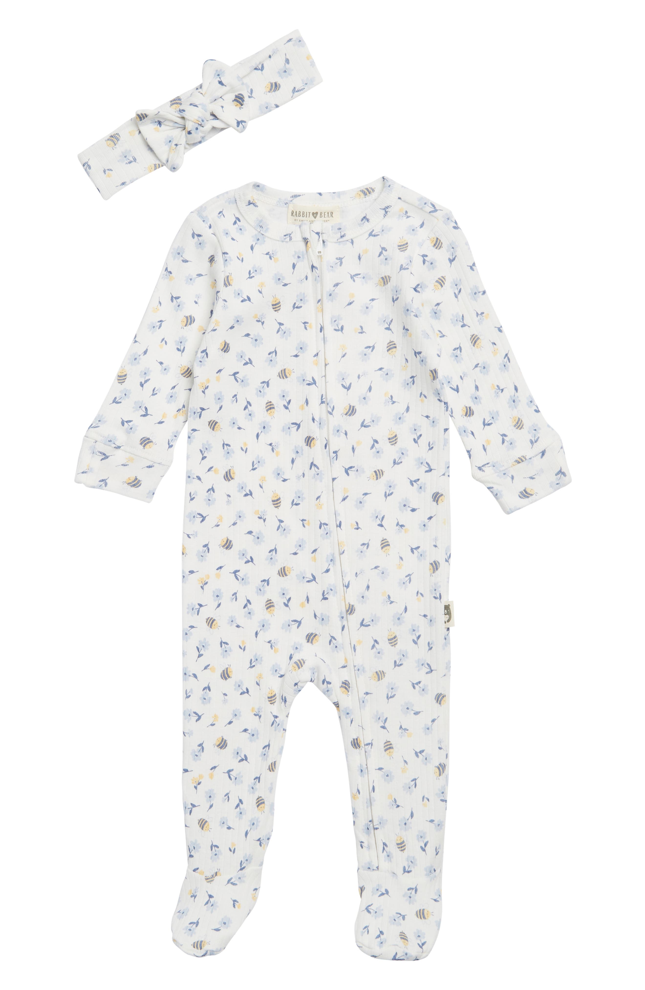 RABBIT AND BEAR ORGANIC Organic Cotton Coverall & Headband Set (Women ...