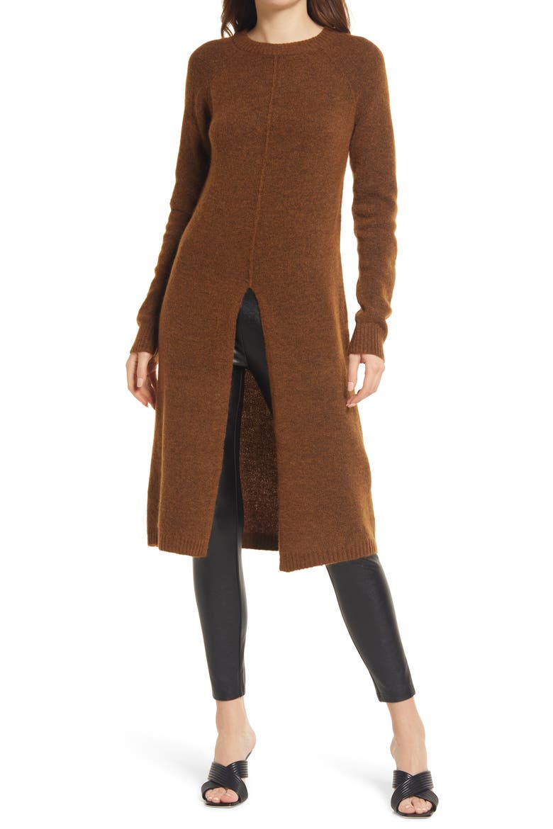 Long Sleeve Sweater Dress, Main, color, EMPERADOR