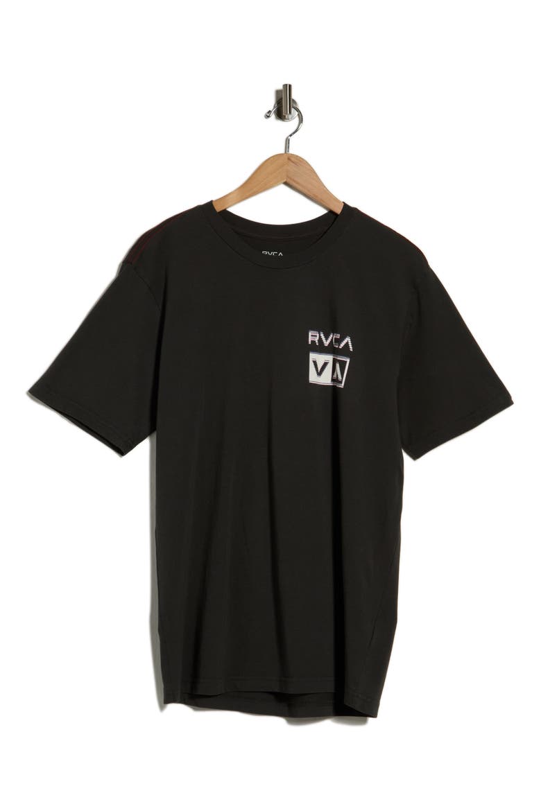 Glitch Cotton Graphic T-Shirt, Main, color, PIRATE BLACK