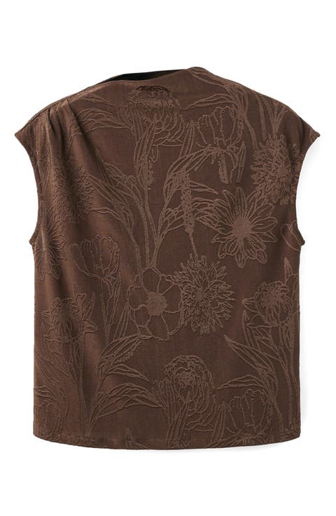 Floral Jacquard Top