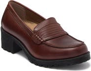 Eastland Newbury Leather Block Heel Loafer