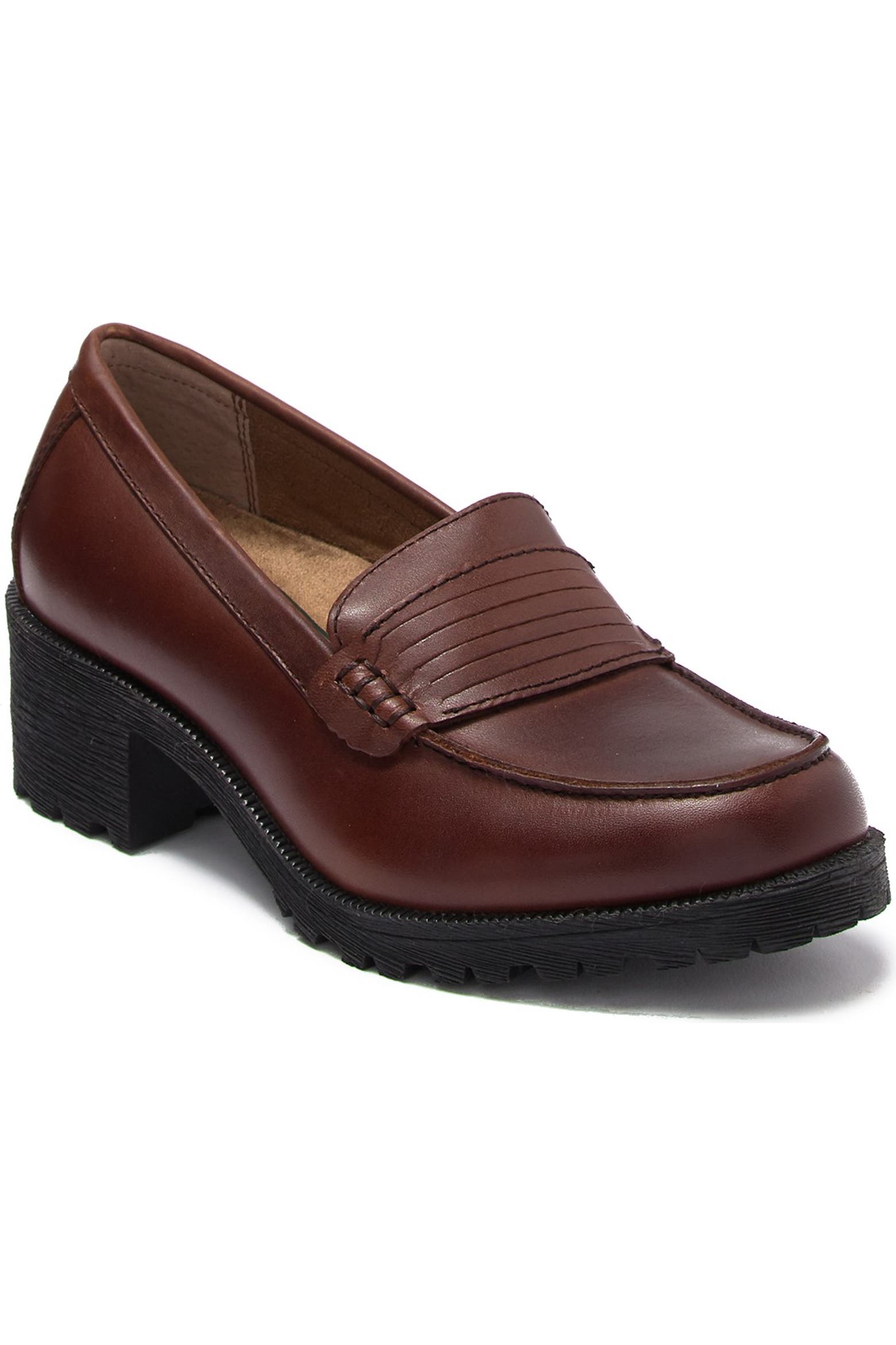 Newbury Leather Block Heel Loafer (Women) | Nordstromrack