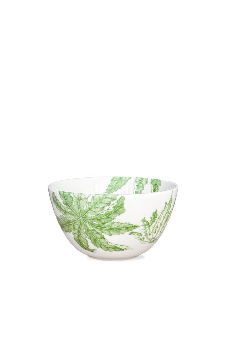 Freya Cereal Bowl - Porcelain - Set 4, Main, color, GREEN