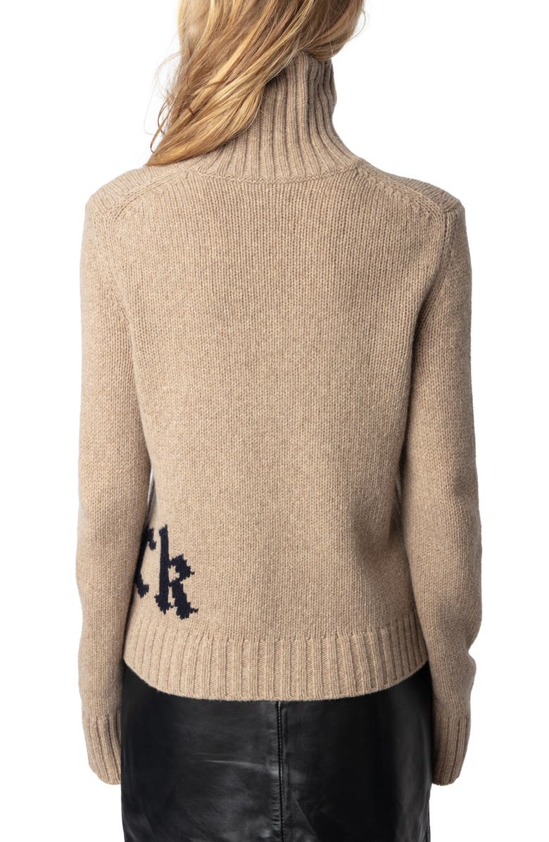 Zadig & Voltaire Namla We Rock Merino Wool Sweater, Alternate, color, 