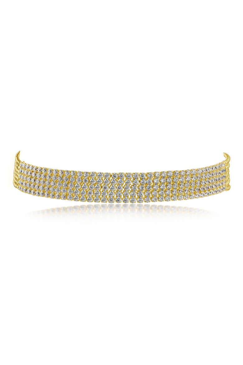 Pavé Cubic Zirconia Bracelet, Main, color, CLEAR-GOLD